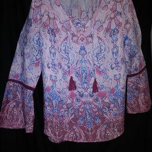 Colorful Bell Sleeve Top